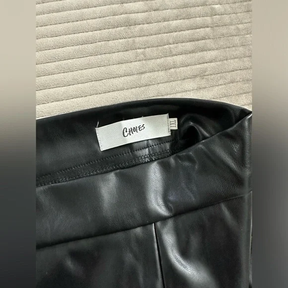 Faux Leather Asymmetrical Skirt - Picture 3 of 4